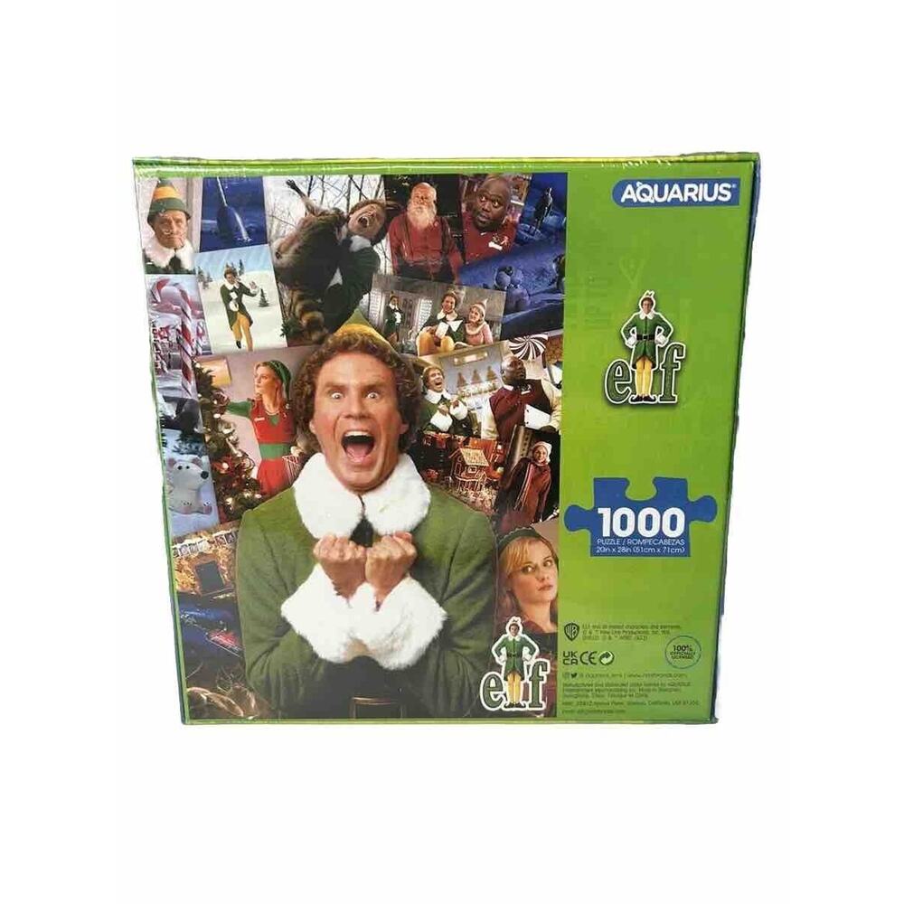 Elf Movie 1000 Piece Jigsaw Puzzle 20"x 28" Will Ferrell As Buddy, Aquarius, NEW